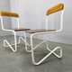 Ensemble de 4 chaises cantilever Bauhaus, acier tubulaire, Allemagne années 1930