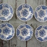 6 cups ridgway staffordshire windsor flowers blue