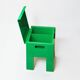 Tabouret coffre Space Age vert Olaf Von Bohr pour Gedy Italie années 60