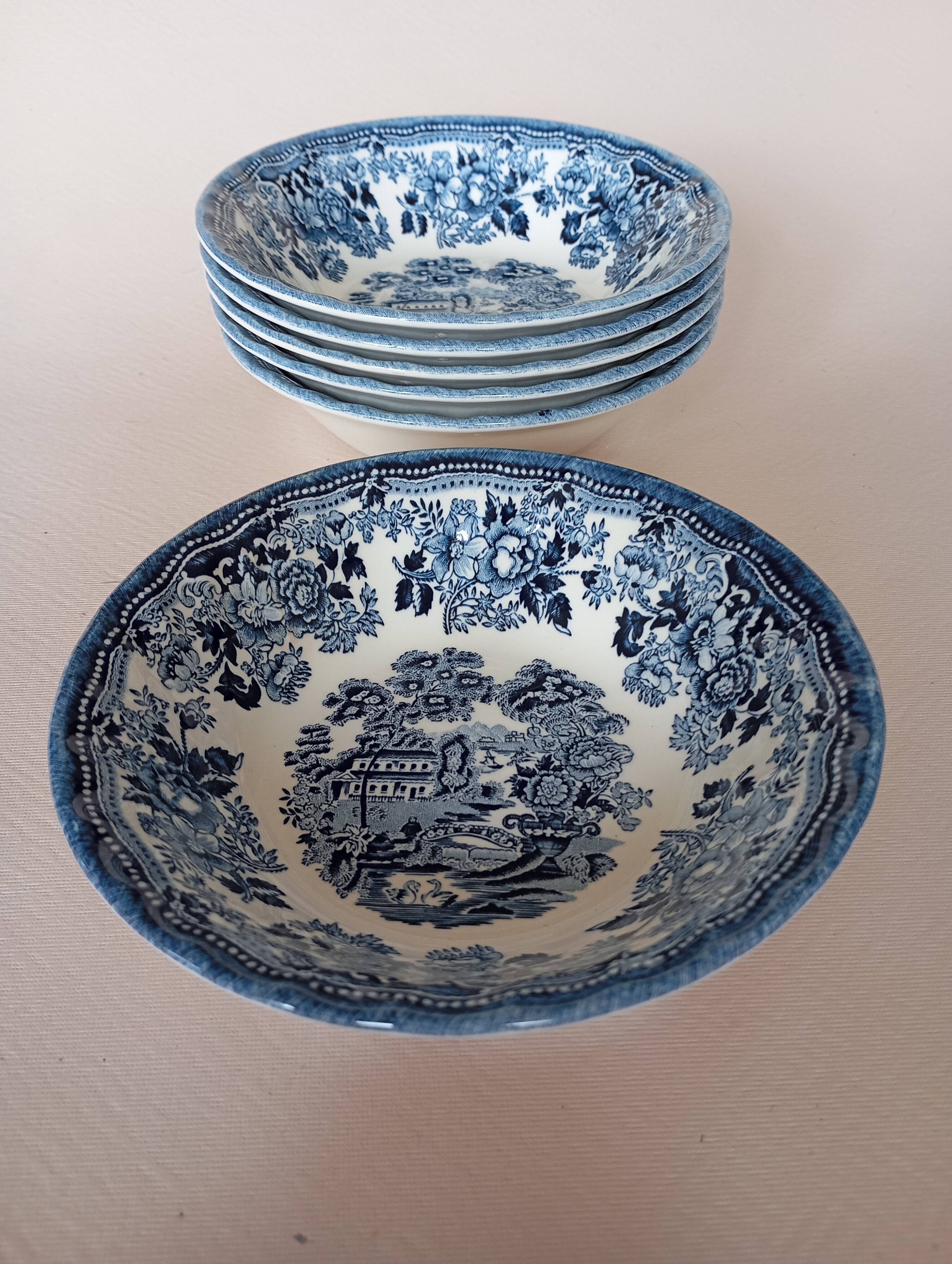 6 English Churchill bowls "The Georgian Collection"