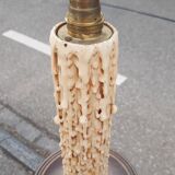 Art Deco turned wood floor lamp