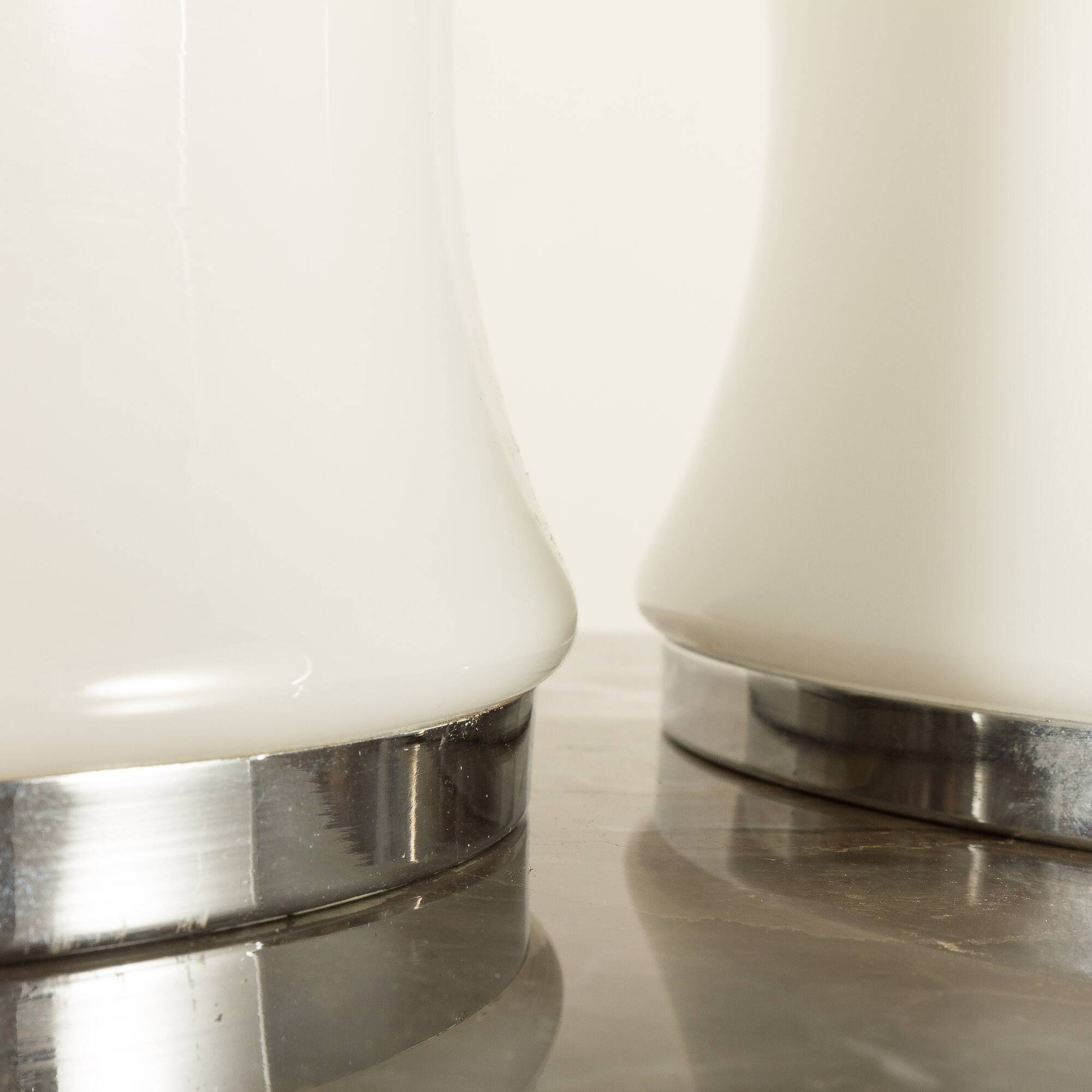 Large Opaline Glass Table Lamp by Goffredo Reggiani for Reggiani,  set of 2