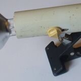 Vintage white metal clip spotlight 1970