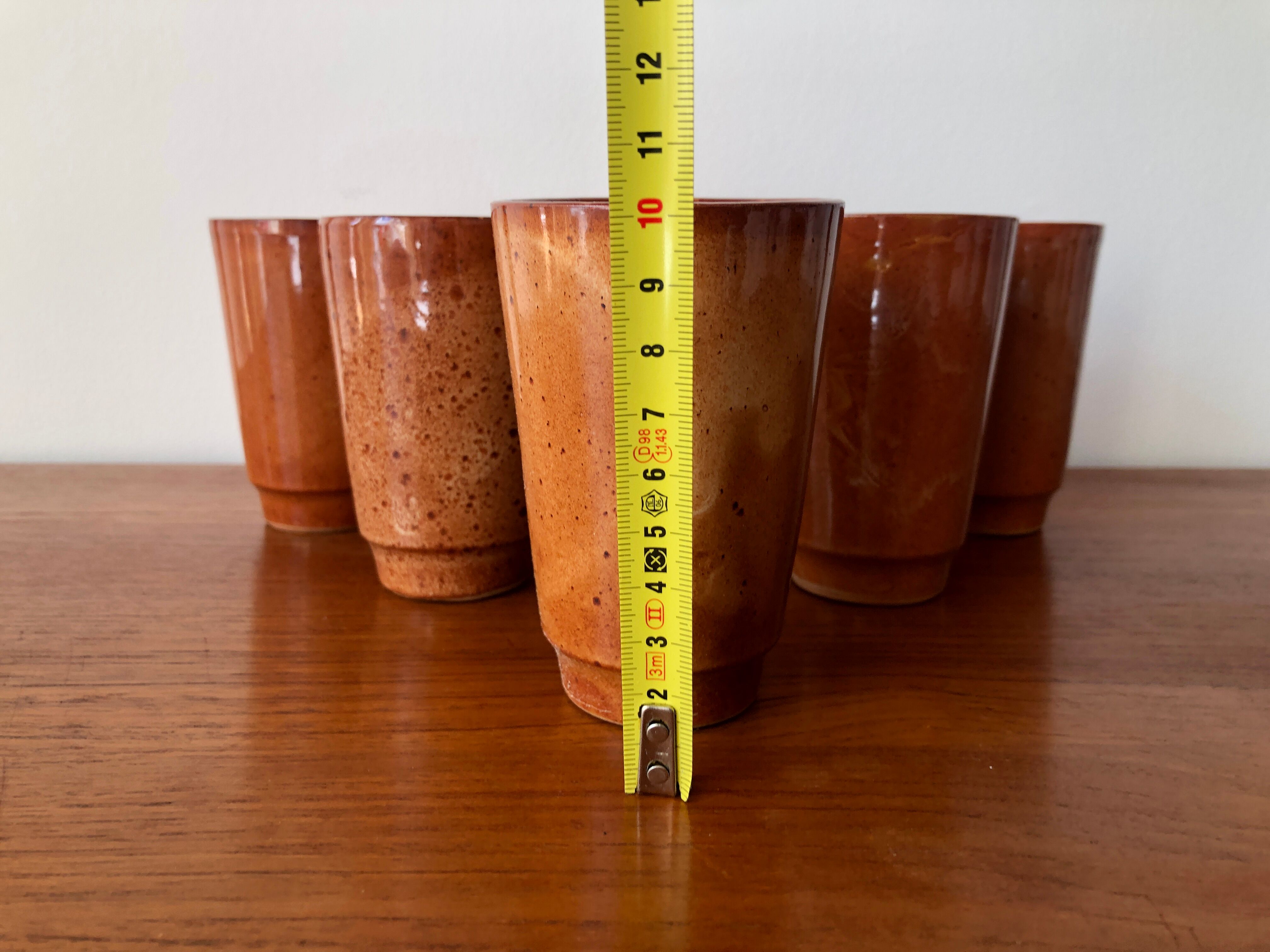 Digoin cups in glazed stoneware