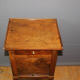Restoration Curtain Bedside Table in Walnut 19th Century