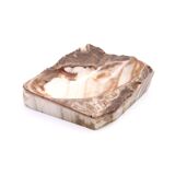 Empty pocket in beige brown carved stone, 1970s