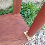 Console in old Empire style with a wooden frame and marble top.