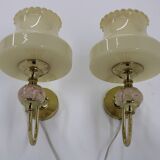 1970s Pair of Wall Lamps, Czechoslovakia