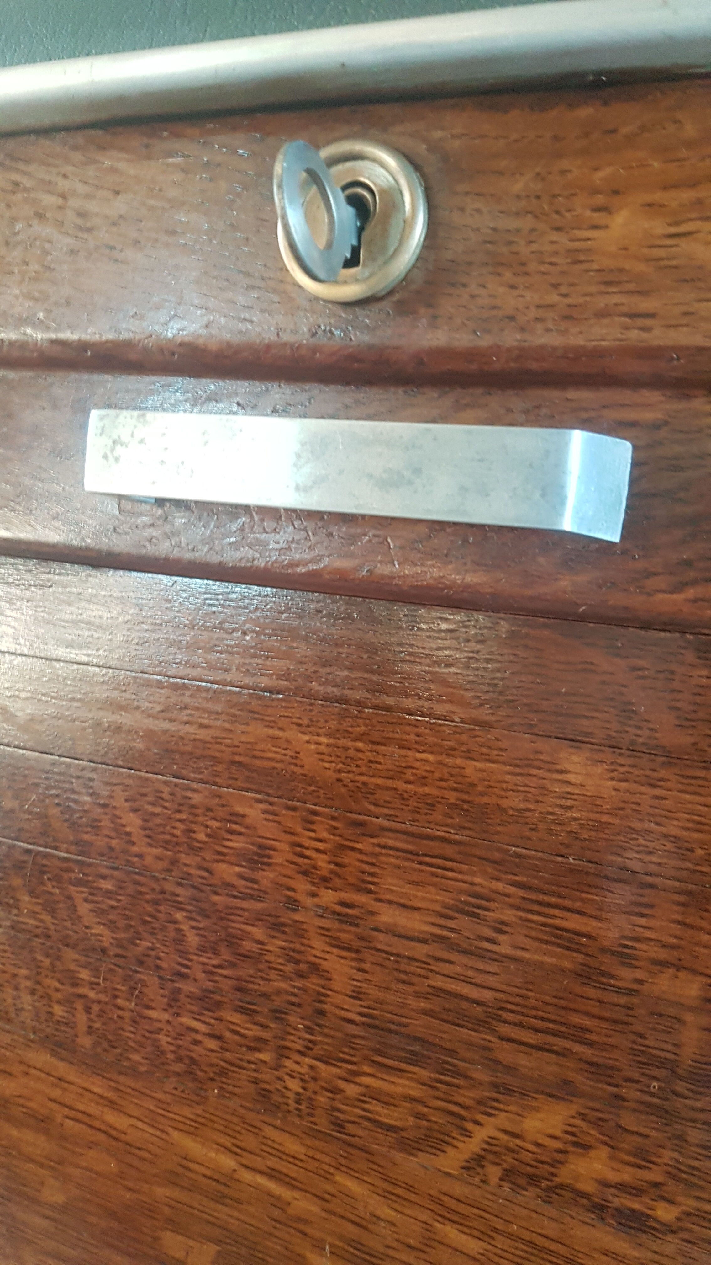 Meuble classeur rideau burwood bois et cuir