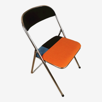 Upcycled 70s chrome folding chair