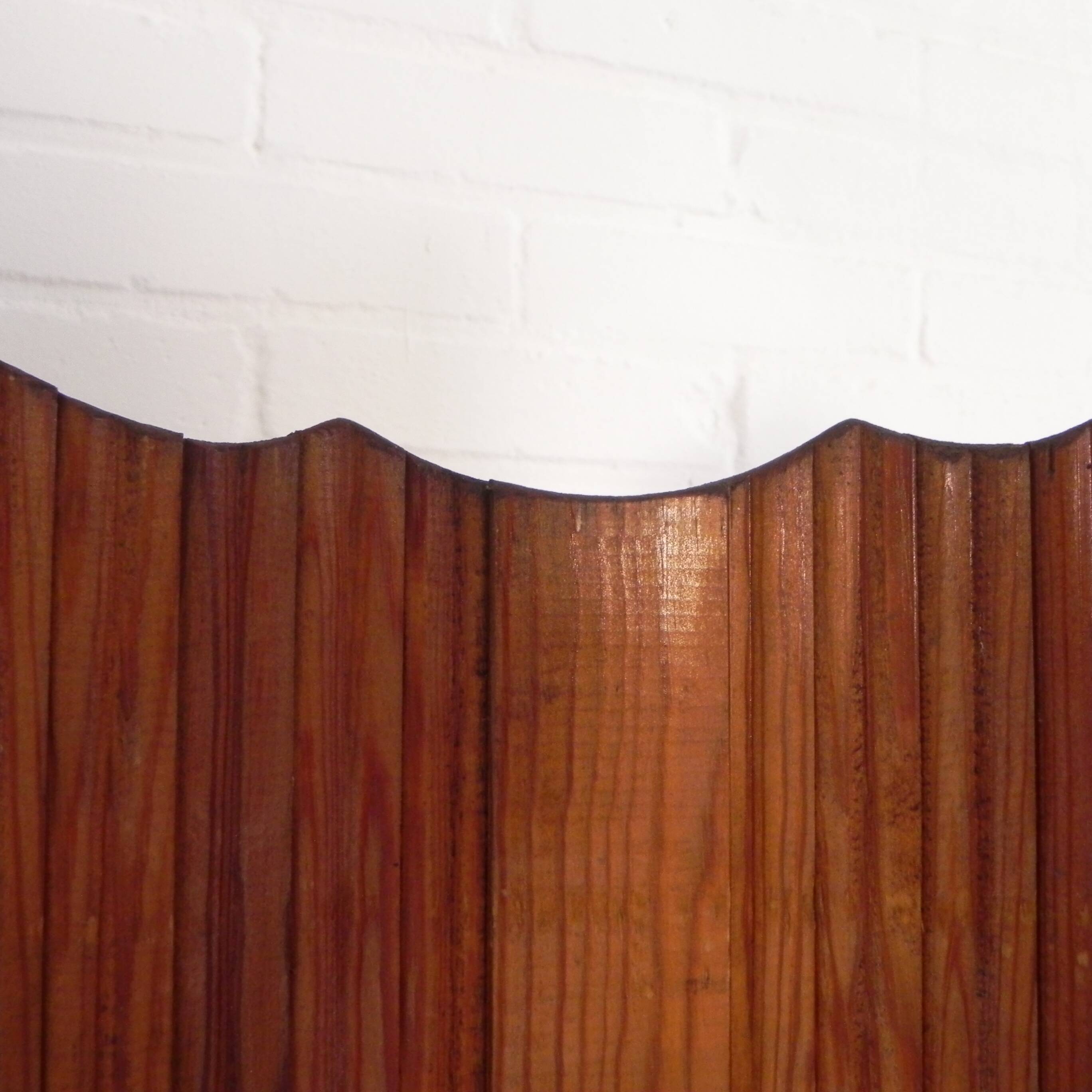 Room divider S.N.S.A. with pine slats in Baumann style, 1950s.