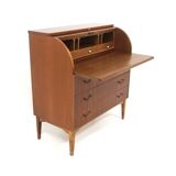 Scandinavian mahogany secretary desk, Bröderna Gustafssons, Sweden, 1950