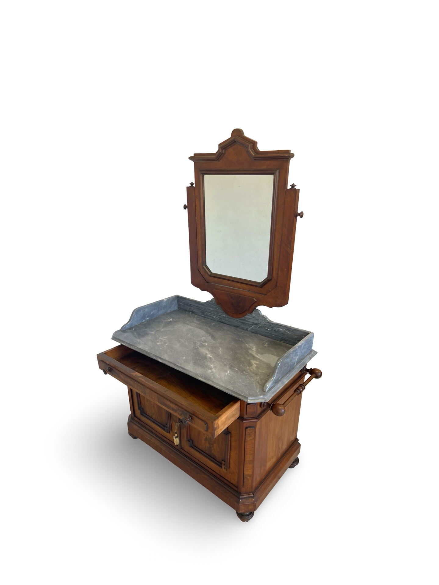 The antique walnut vanity , 19th century