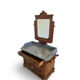The antique walnut vanity , 19th century