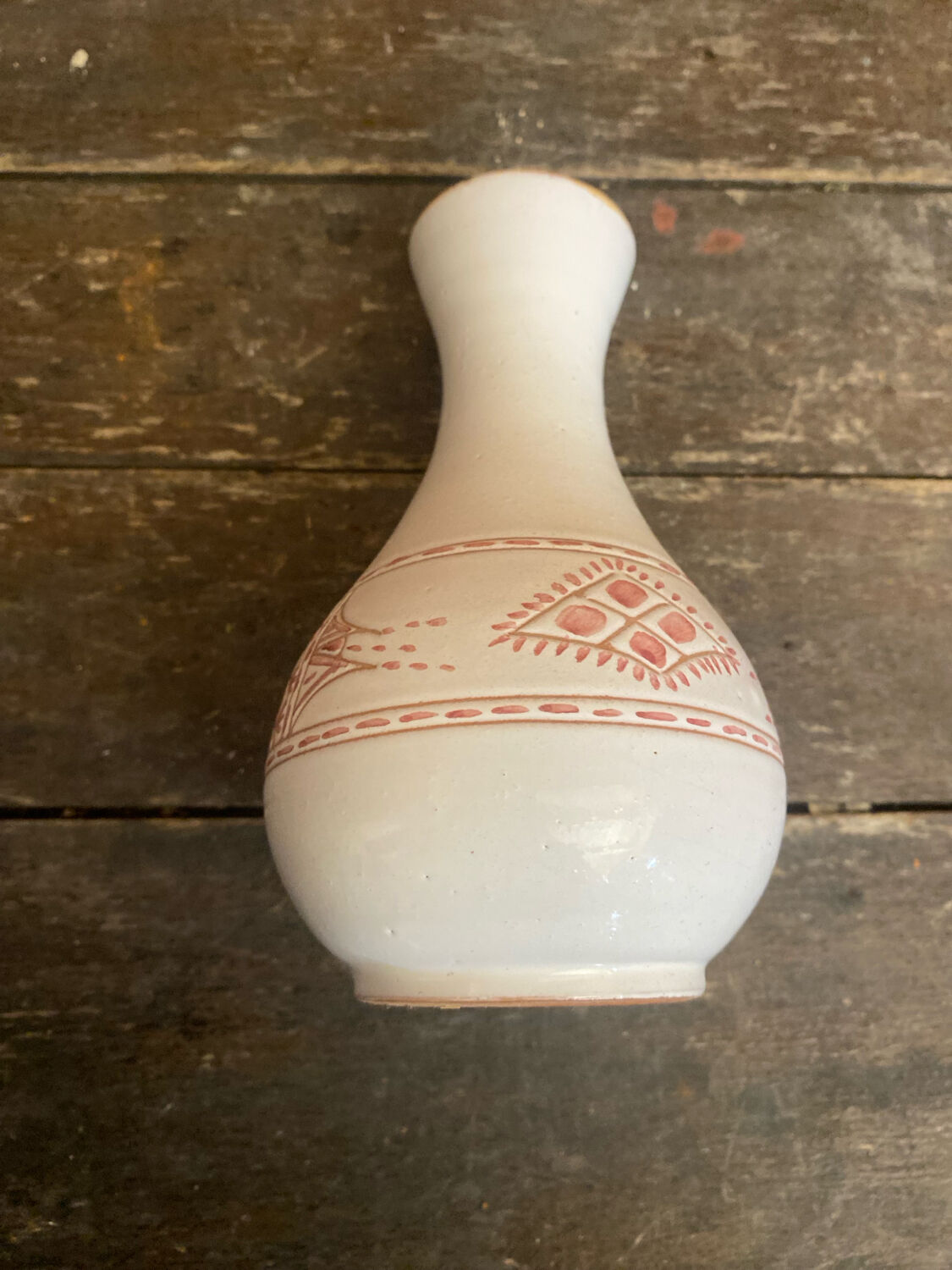 Old vase for sale white ceramic engraved rose vintage #d674