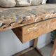 Genuine vintage wooden workbench from the 1960s stamped Grenade.