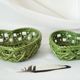 Pair of vacuum pocket ceramic braided openwork