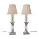 Paire antique de lampes de table en argent corinthien, William Hutton, années 1900, Royaume-Uni