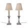 Paire antique de lampes de table en argent corinthien, William Hutton, années 1900, Royaume-Uni