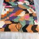 Tapis Boujad marocain  Design abstrait multicolore 3*2m