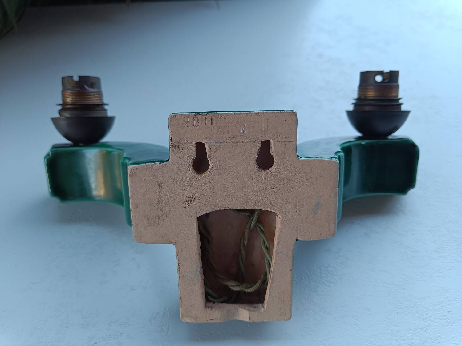 1950 ceramic wall light