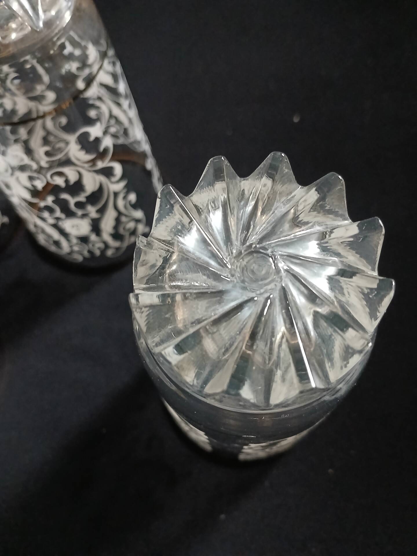 4 vintage water glasses