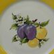 6 flat plates in porcelain from LIMOGES. Fruit decoration.
