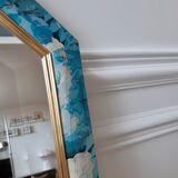 Flower octagonal mirror 37x57cm