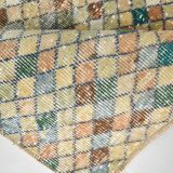 2x9 Vintage Multicolor Geometric Turkish Runner Rug, 75x266Cm