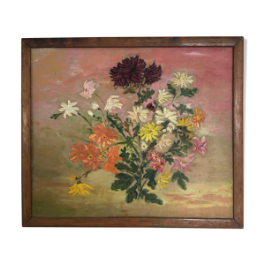 Tableau bouquet champêtre