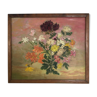 Tableau bouquet champêtre