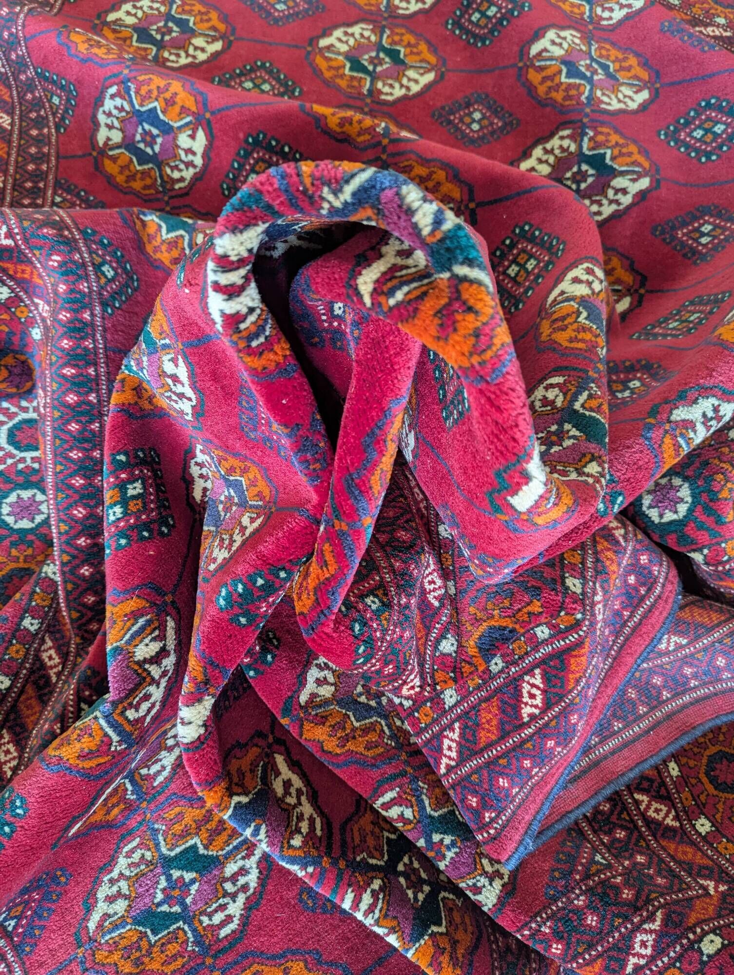 Turkmen Bukhara Oriental Rug: 2.70 X 1.65 Meters