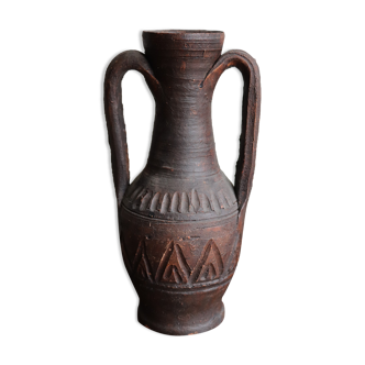 Terracotta amphora vase