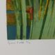 Paul collomb : les iris bleues, lithographie originale signée
