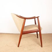 2 Scandinavian armchairs in teak and fabric, new, Gerhard Berg/Westnofa 1960.