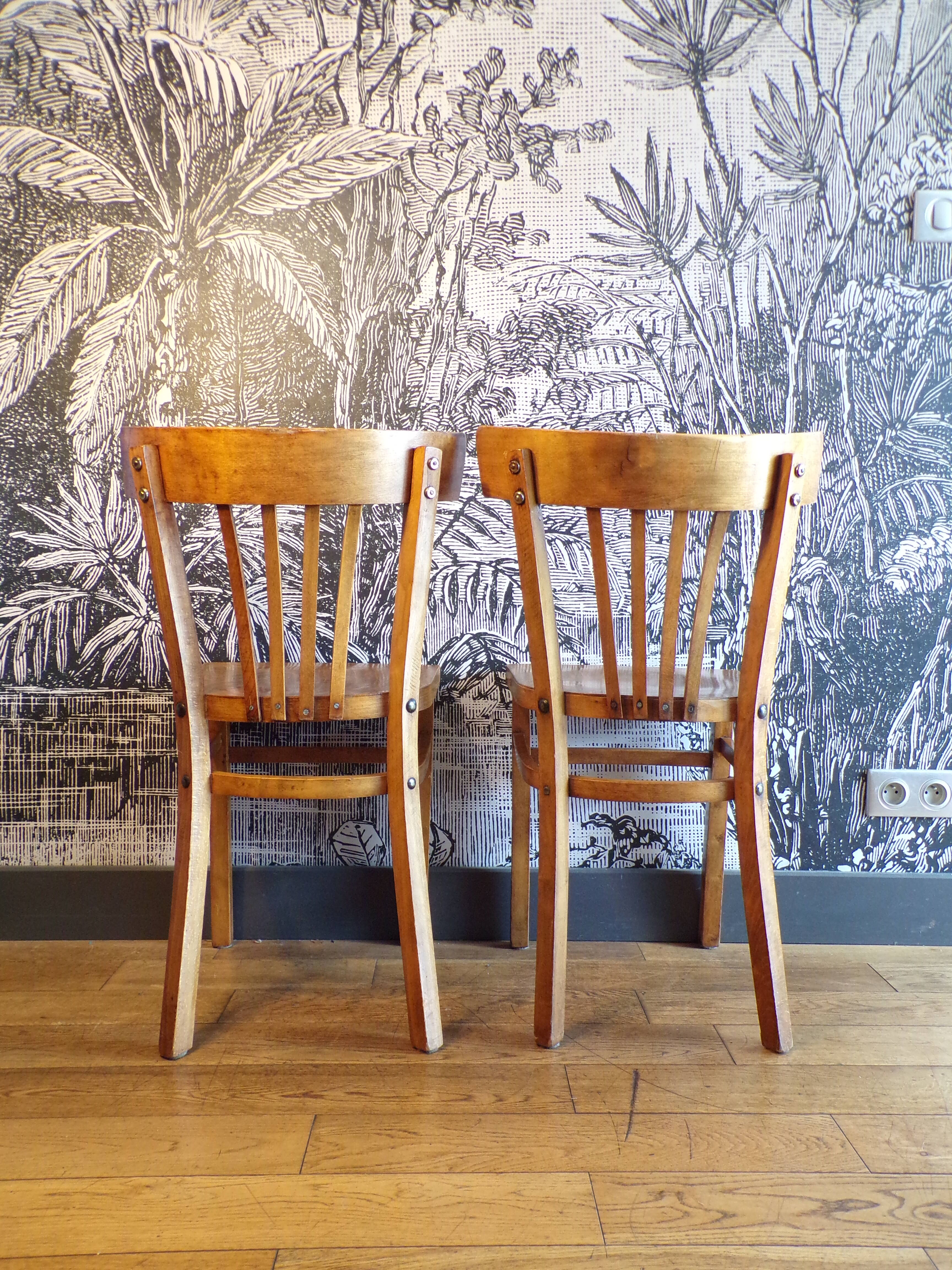 Pair of bistro chairs 1950
