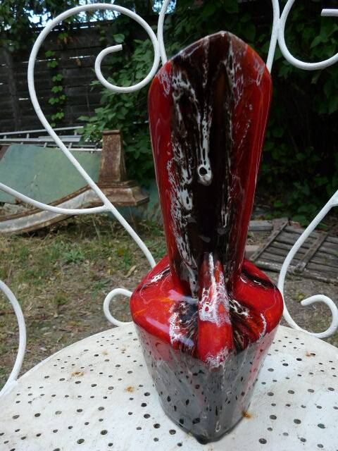 Large Vallauris pitcher in enamelled ceramic from the 60s