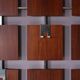 1950s teak wood coat rack with chrome hangers, Netherlands