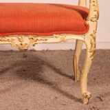 Small Polychrome Wooden Bench - 19th Century