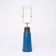 Nils Kähler blue earthenware table lamp, 1960s