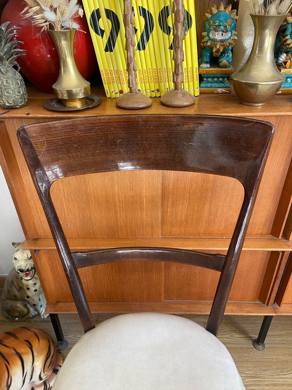 Series of 4 mahogany chairs 40s