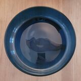 Round Cobalt Blue Glass Serving Dish