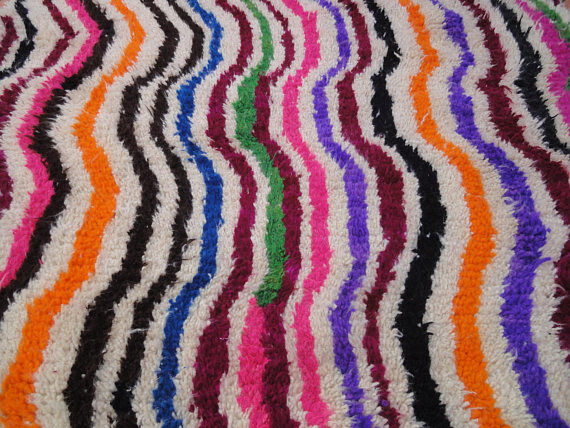 moroccan hand-woven azilal carpet berber 212 x 136 cm