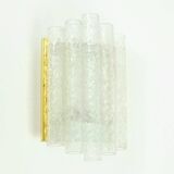 Pair of Mid-Century Modern Ice Glass Wall Lights from Doria, Germany, 1960s