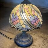 Vintage metal and glass lamp