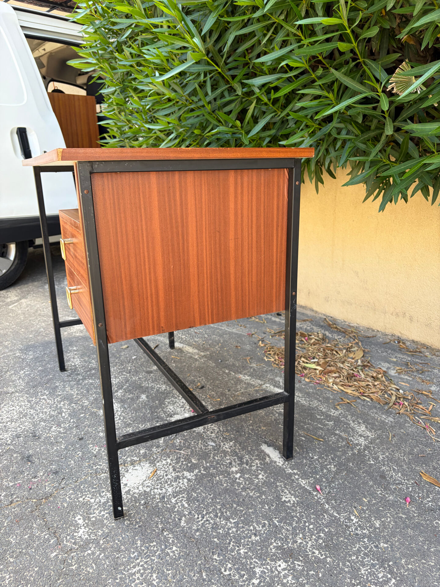 Small vintage modernist desk from the 1960s.