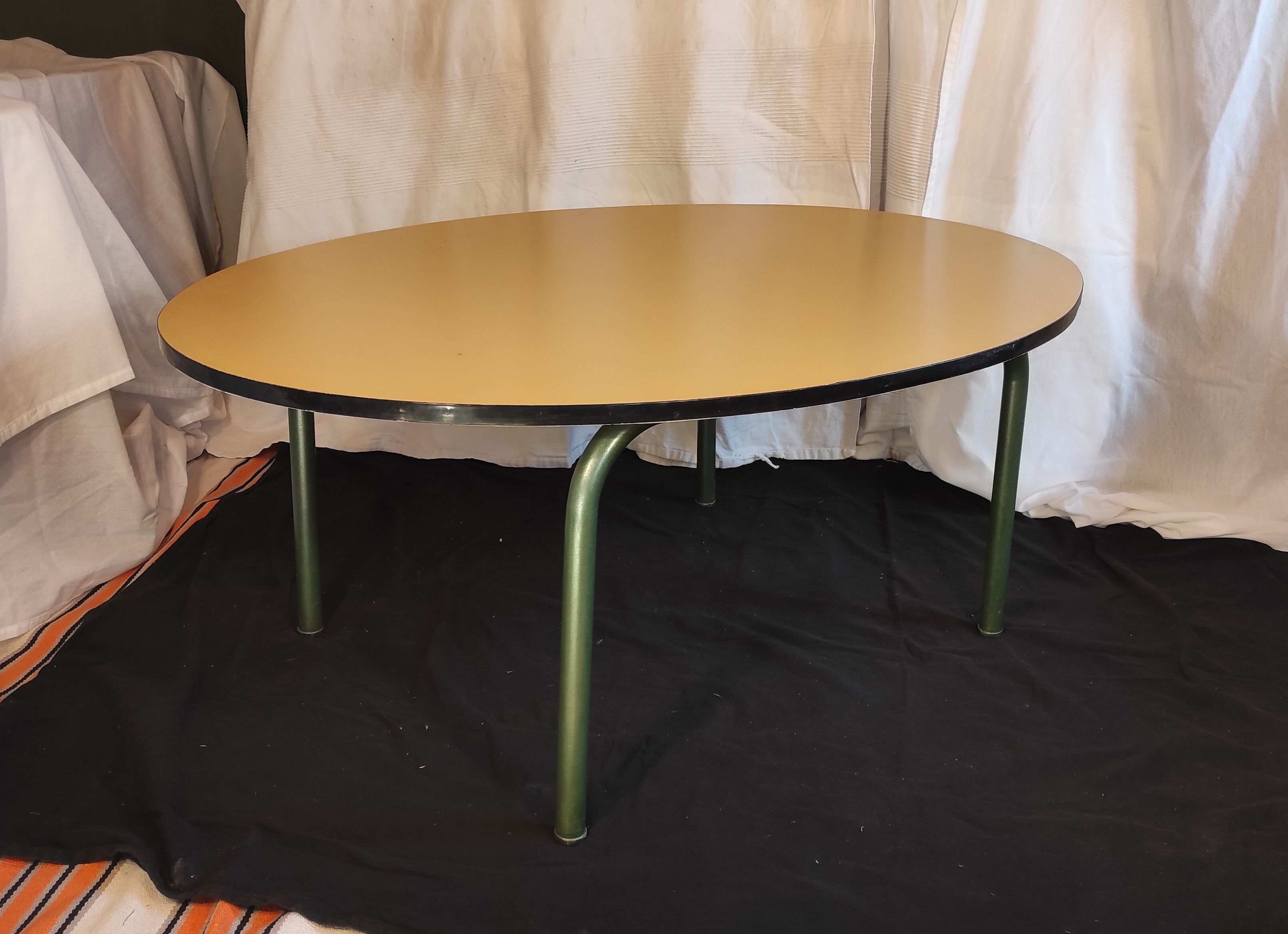 Yellow formica coffee table 1970