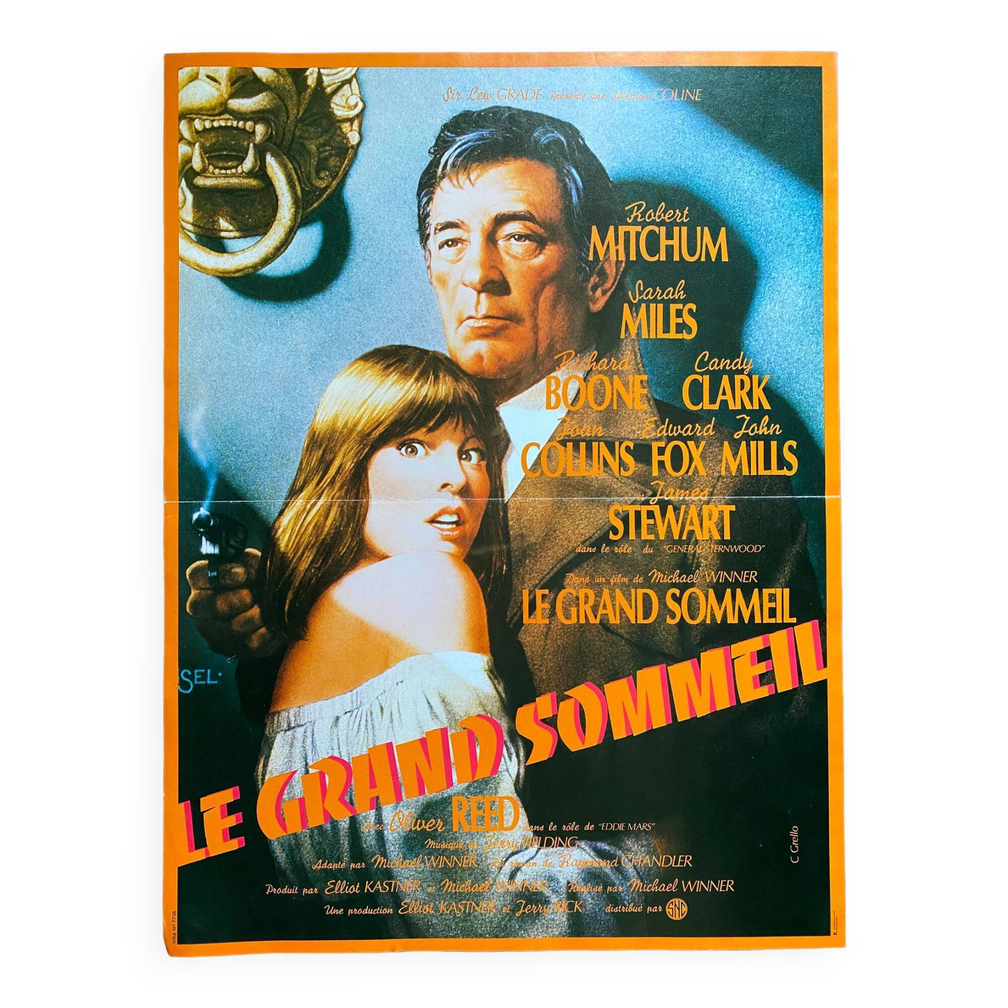 Original movie poster The Big Sleep  Robert Michum 1978