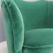 Pair of velvet armchairs Gio Ponti style