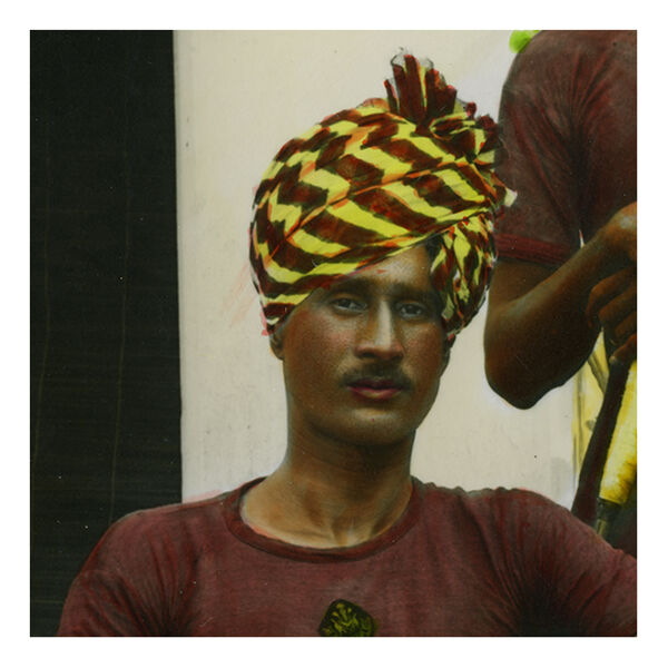 Photographie ancienne colorée Rajasthan vers 1920